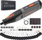 Katerk Cordless Rotary Tool, 4000mAh Battery, 6-Speed, 28000RPM, Rotary Tool Kit with 70 Accessories Light duty Engraving Pen for Sanding, Polishing, Drilling, Etching, Grinding, Wood Carving