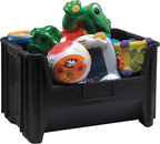 Hudson Exchange 20" x 15" x 12.5" (54 Pack) Plastic Giant Stackable Hopper Bin Container, Black