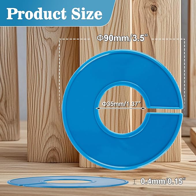 Sukh Baby Closet Dividers 30pcs - Plastic Clothes Organizer Shelf Tags Labels for Clothing Rack Wardrobe Store Warehouse Nursery Must Haves Boutique Supplies Sturdy Durable Flexible No Burrs (Blue)