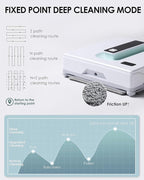 Yoolax Window Cleaning Robot, Automatic Window Cleaner Robot with Dual Water Spray, 3000Pa Suction Power, Robotic Window Cleaner with App & Remote Control, White