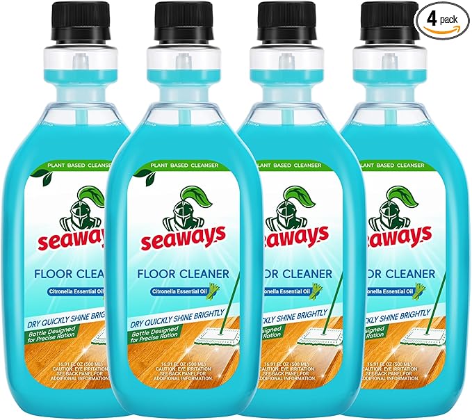 Robot Mop Cleaning Solution,100X Concentrated Floor Cleaner compatible with All Robot Vacuum and Mop,Plant-Based, Pet-Safe Formula for Hardwood,Tile, Laminate,Vinyl,16.9 Fl Oz(Pack of 4)