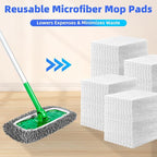 Reusable Microfiber Mop Pads Compatible with Sweeper Mop, Replacement Wet Mopping pad Refills & Washable Dry Sweeping Cloths for Use on All Sealed Floors - Stone, Hardwood, Laminate & Tile (6 Grey)
