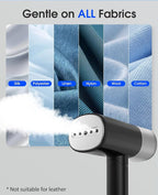 Handheld Steamer for Clothes, 1200W Foldable Travel Steamer, 20 Sec Preheat Garments Wrinkle Remover, 120V Portable Hand Iron with 150ml Water Tank, Clothes Steamer for Home Travel-Black