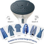 YIKA Steamer for Clothes, Travel Clothes Steam Iron, Portable Clothing & Garment Wrinkle Remover, 30s Heat Up, 300ml Detachable Water Tank, 25 Minutes Continuous Steam for All Kinds of Fabrics