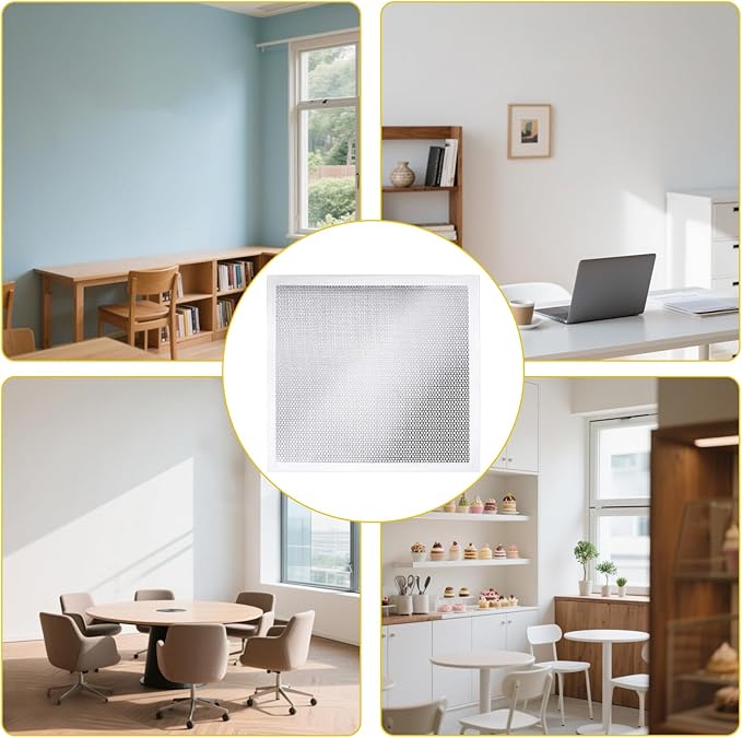 12" x 12" Drywall Repair Patch Kit (4-Pack) – Self-Adhesive Mesh for Large Holes in Walls & Ceilings | Includes Metal Scraper & Heavy-Duty Aluminum Patch Tools