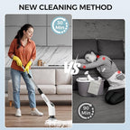 Electric Spin Scrubber, Shower Cleaning Brush with 8 Replaceable Brush Heads, IPX7 Waterproof & 50KGF High-Torque Motor, Adjustable Long Handle, for Bathroom, Kitchen, Tile & Floor Cleaning