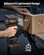 VEVOR Impact Driver, 1/4 Inch, 2800 RPM Max Speed, 20 V Powerful Motor, Electric Cordless Impact Driver Kit with Battery and Charger, 10 Bits, LED Work Light, for Furniture, Electrical, Home Repairs