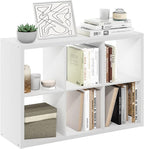 Furinno Cubicle Open Back Decorative Cube Storage Organizer, 6-Cube, White