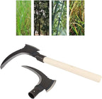 SYH&AQYE High Manganese Steel Double Scythe, Agricultural Hand Motor Weeding, Scythe Garden Tool for Outdoor Mowing Grass, Cutting Vines, Pruning Trees(B)