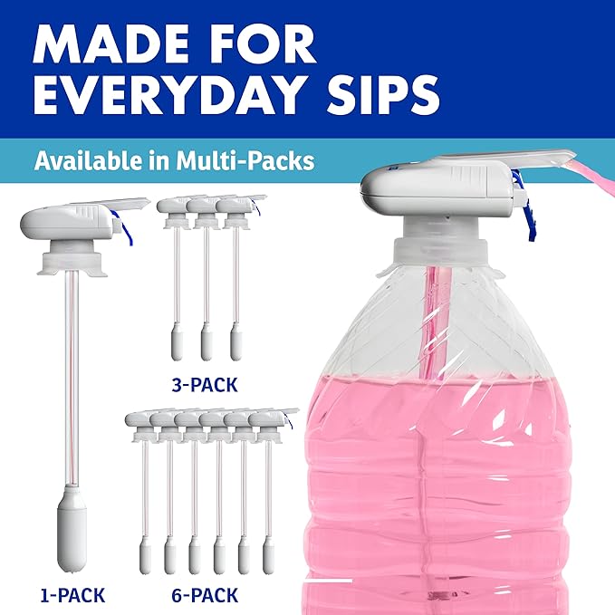 The Magic Tap Automatic Drink Dispenser - Hands-Free Beverage Dispenser for Fridge - Perfect for Milk, Juice - Gifts for Women & Men - 3 Pack, White