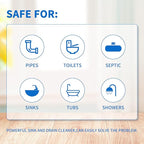 Wild Tornado Pipe Dredge,Powerful Sink Cleaner Powder Fast Foaming for Kitchen Toilet Pipeline Quick Cleaning Tool（2pcs）