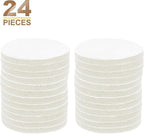 HARFINGTON 24pcs Scrubber Scouring Pads 450 Grits 5 Inch Drill Power Brush Hoop and Loop Surface Conditioning Disc Drill Scuffing Disc Scrub Pads for Home Kitchen Cleaning, White