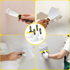 DEKEones Putty Knife Set, 4PCS Stainless Steel Scraper Paint Tool with Comfortable Grip for Drywall Repair, Wallpaper Removal and Plaster Scraping(2,4,6,8in)