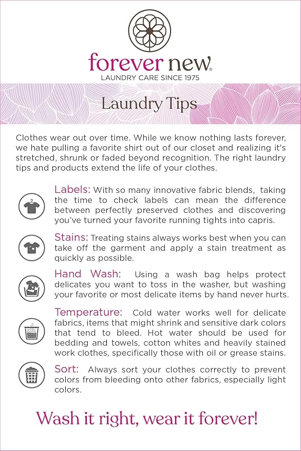 FOREVER NEW Delicate Hypoallergenic Laundry Detergent Powder - 6-8 Large Loads - Gentle washing detergent for Silk, Cashmere, Bra, Undergarments, Cotton, Wool, etc. - Unscented - 4oz