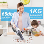 9700Pa Handheld Vacuum Cordless, 100W Portable Car Vacuum, Wet Dry Hand Held Vacuum, Lightweight Low-Noise Washable HEPA Filter Vacuum Cleaner for Car/Home/Pet/Office