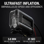 NOCO AIR10: UltraFast 10A Tire Inflator - 12V Portable Air Compressor Pump – 36 SLPM Airflow Inflates 0–40 PSI in 3.8 Minutes – Digital Gauge + Auto-Shutoff