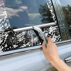 All-Purpose Stainless Steel Shower Squeegee for Shower Glass Door with Adhesive Hook, Bathroom Cleaner Tool Household Window Mirror Squeegee for Glass Doors, Cleaning Tile Wall, Car, 10 inch, Silver