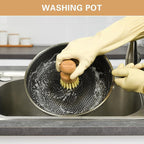 Wooden Dish Brushes, Dish Scrubber Brushs for Cleaning Dishes, Kitchen Wooden Cleaning Dsihes Set with Draining Rack, Natural Sisal Bristles, 3 Set