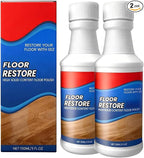 Timeno 2Pcs Floor Restore Polish, Floor Restore Cleaner Spray, Quick-Dry Protective Treatment for Hardwood Laminate Vinyl Bamboo Floors, 5 fl oz (150 ml)