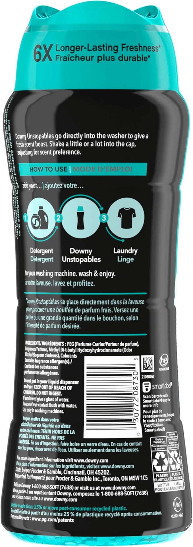 Downy Unstopables In-Wash Laundry Scent Booster Beads, Fresh, 18.2 oz