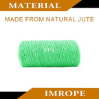 1mm x 1000 Feet Light Green Jute Rope, Twine for Gardening Tomato Climbing Plant Tie Floristry Crafts Gift Wrapping Packing Decor