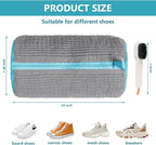 Shoe Washing Machine Bag - 2Pack Laundry Shoe Bag for Washer and Dryer, Reusable Shoe Cleaning Bag for All Shoe Sizes, 360° Deep Clean for Tennis Shoes, Sneakers, Includes 1 Brush(grey)