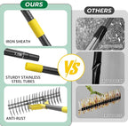 Thatch Rake,70 Inch Heavy Duty Lawn Thatching with Adjustable Stainless Steel Handle,Multiple Garden Rake for Leaves,Lawn Loosening Soil,Backyard,Garden