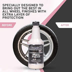 Lane's Car Products Chrome & Aluminum Wheel Polish, Easy Application Wheel Polish with Flip-top Lid, Safe to Use Rim Polish Brightener, Protects Against Corrosion and Oxidation - 16oz