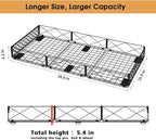 NADAMOO Large Under Bed Storage with Wheels, Low Profile Rolling Under Bed Storage Containers，Foldable Metal Under the Bed Organizer Bins for Bedroom，1 Pack