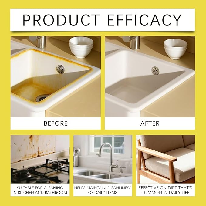 All Purpose Cleaner Spray for Multi-Purpose Stain Remover, Powerful Cleaner Kitchen Multi-purpose Foam Cleaner Spray for Kitchens, Floors, Toilets, Stairs and Cars (120ML)