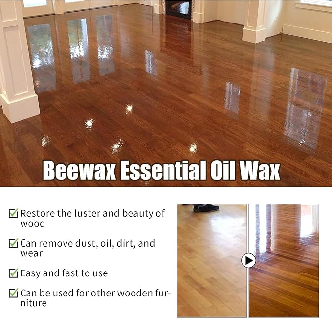 MOODTALK Beeswax Spray Furniture Polish, Wood Cleaner, Wood Floor Polish - For Living Room, Kitchen and Wooden Furniture Floors (Pack of 2) (150 ml)