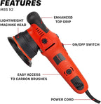 Maxshine M8S V2 Dual Action Polisher Kit | 8mm Throw, 5” Backing Plate, 1000W Motor, 6-Speed | Thread 5/16” | Auto, Boat & Marine Detailing Tool for Paint Correction, Swirl & Scratch Removal
