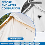 Oversized Canvas Patch 16 "x31, Self-Adhesive Waterproof Canvas Patch Set for Repairing Tents, Couch, Boat Covers, Camping Chairs, Awnings, Car Seats.(Brown)