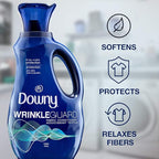 Downy WrinkleGuard Liquid Fabric Softener and Conditioner,Fresh,48 fl oz 48 Loads,(Pack of 4)