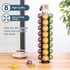 Rice rat Nespresso Pods Holder Capsules with Central Extra Pod Storage (Carousel-32 Pods)