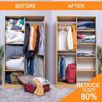 GONGSHI Vacuum Storage Bags, Space Saver Seal Bags For Clothing, Blankets, Comforters, Pillows, Clothes Storage,Travel Luggage.5 J 5 L