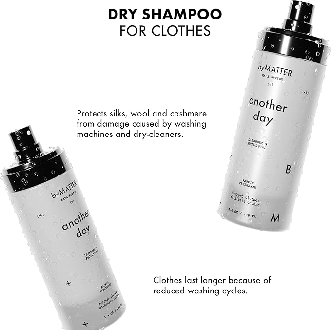 byMATTER Another Day Clothes Refresher Spray – Fabric Freshener, Luxury Perfume, Dry Wash Mist For All Clothing Types, Plant Based, Odour Eliminating, Linen Spray for Clothes (100ml / 3.4 Fl Oz)