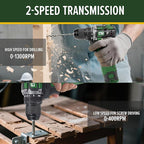 Prostormer Cordless Drill and Impact Driver Set, 17V Brushless Power Tool Kit Included 3/8” Drill & 1/4” Impact Driver with 2 Batteries, Charger, 23pcs Bits and Tool Case
