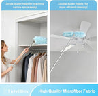6 ft Extendable Dusters for Cleaning Compatible with Swiffer, Super Long Handle Dusting Wand Kit with 10 Refills, 360 Degree Heavy Duty Microfibers Dust Removing Tool for Ceiling Fan Wall