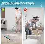 Carpet Rake for Pet Hair Removal (3 Pack),Dog Cat Fur Remover Rubber Broom,Carpet Rake - 60" Long Handle Lint Shaver Cleaner Tools,Scraper Brush for Carpet,Rug,Car Mat,Couch,Pet Bed,Furniture