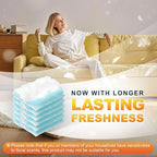 JOYMOOP Disposable Electrostatic Duster for Cleaning,With 1 Handles & 12 Ct Blue Heavy Duty Refills for Swiffer Feather Duster,Household Cleaning Tool for Electronics,Dusting Furniture,Blinds,Pet Hair