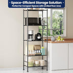 Abiglifty Storage Shelves, 5-Tier Metal Shelving, Wire Shelving Unit with Adjustable Leveling Feet, Shelf Organizer for Bathroom, Pantry, Laundry