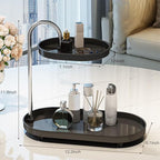 Bathroom Sink Vanity Trays, Skincare Storage Rack Small Countertop Perfume Organizer Lazy Susan Makeup Organizer