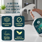 EvaClean PurClean All Purpose Cleaner – Ready to Use, 2-Pack Spray Bottles 32 FL Oz. Each, Biodegradable Degreaser, For Hospitals, Hotels, Schools, Daily Use, Mop, Spray, Wash, Lemon Scent