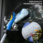 Kleen Handler 3 Pack Professional 14” Window Washing Squeegee, 2-in-1 Window Cleaning Tool, Scrubber and Squeegee Combo, Glass Shower Bathroom Car Pro Window Cleaner (Pack of 3)