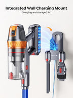 Cordless Vacuum Cleaner, 650W with Extra Mattress Cleaning Tool, 50KPA Stick Vacuum Cleaners for Home 65 Mins Runtime, Self-Standing, Wall Mount Charging, Rechargeable Vacuum for Floor Carpet Pet Hair