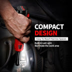 Electric Ratchet Wrench Set, 550 RPM Cordless Ratchet Wrench, 3/8" 18V Power Ratchet Tools with Variable Speed, LED Light, 7 Sockets, 2 Packs 2.0Ah Lithium-Ion Battery and Fast Charger