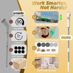 Electric Spin Scrubber, Battery 2.5H with Extra-Long Runtime, 10 Brush Heads, IPX7 Waterproof Power Shower Scrubber with Long Handle, 2 Speeds Cordless Cleaning Brush for Bathroom Bathtub