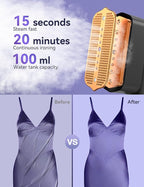 Steamer for Clothes, Sundu Portable 2-in-1 Steamer & Iron, 15s Fast Heat-up, 100ml Water Tank, Ironing Gloves, 20 Min Continuous Steam, Wrinkle Remover for Garment, Travel & Home Use1 (Gray)