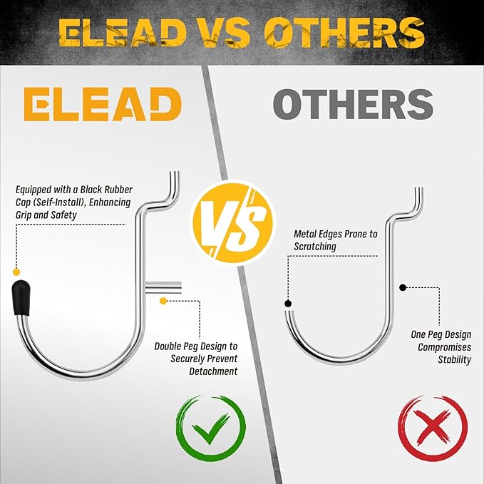 ELEAD 297 Piece Pegboard Hooks Kit, Peg Board Organizer Accessories with Bins for Organizing Various Tools, Fit 1/8 or 1/4 inch Pegboard for Hanging Storage, Garage Kitchen Bathroom Craft Room